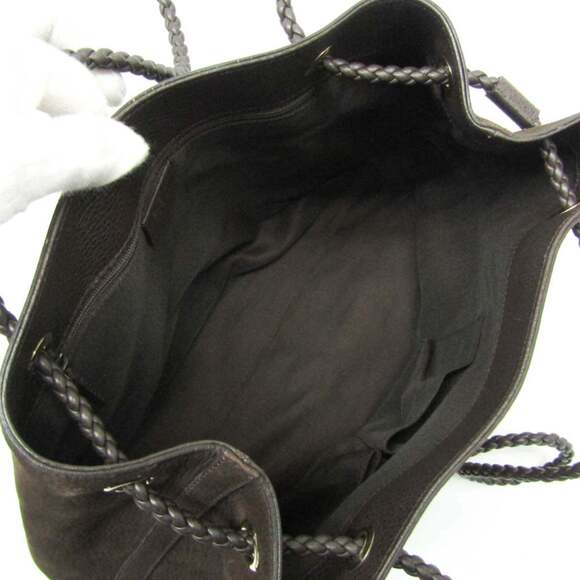 Gucci 419689 Women's Leather Tote Bag Dark Brown - Picture 4 of 15